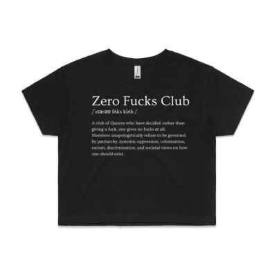 ZERO FUCKS CLUB CROP Thumbnail